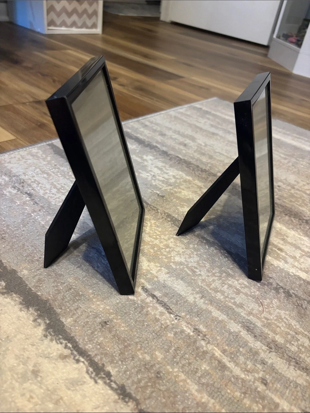 Sleek Black Photo Frames (2) 5x7 or 7x5 - Contemporary Display